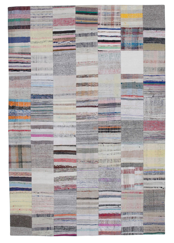 7x10 Multicolor Kilim Patchwork Rug - 30230