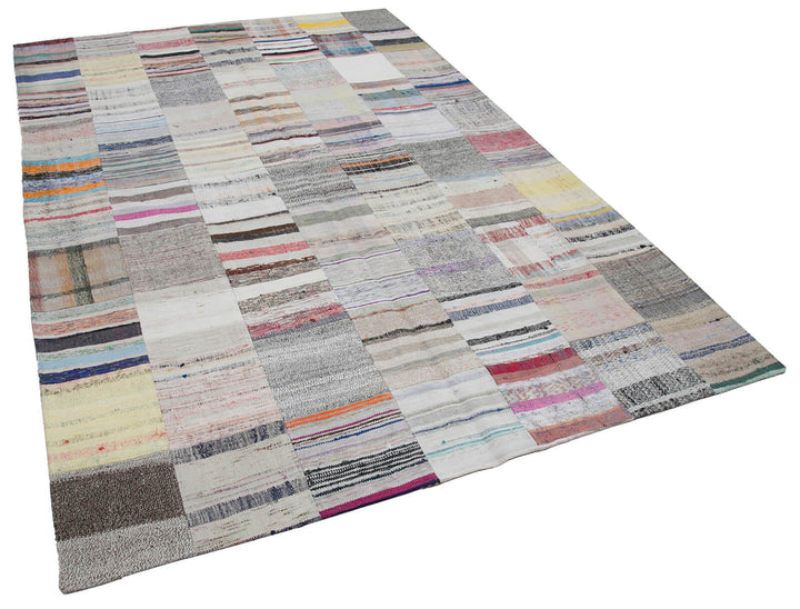 7x10 Multicolor Kilim Patchwork Rug - 30230