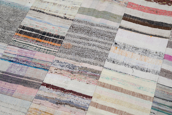 7x10 Multicolor Kilim Patchwork Rug - 30230