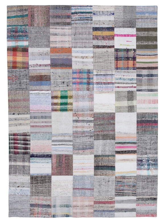 7x10 Multicolor Kilim Patchwork Rug - 30231
