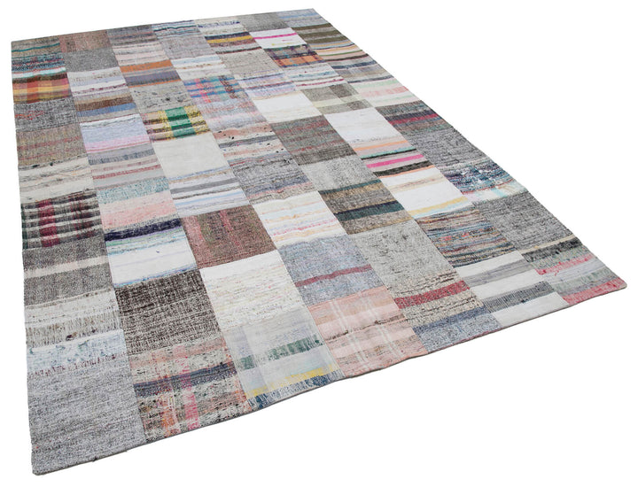 7x10 Multicolor Kilim Patchwork Rug - 30231