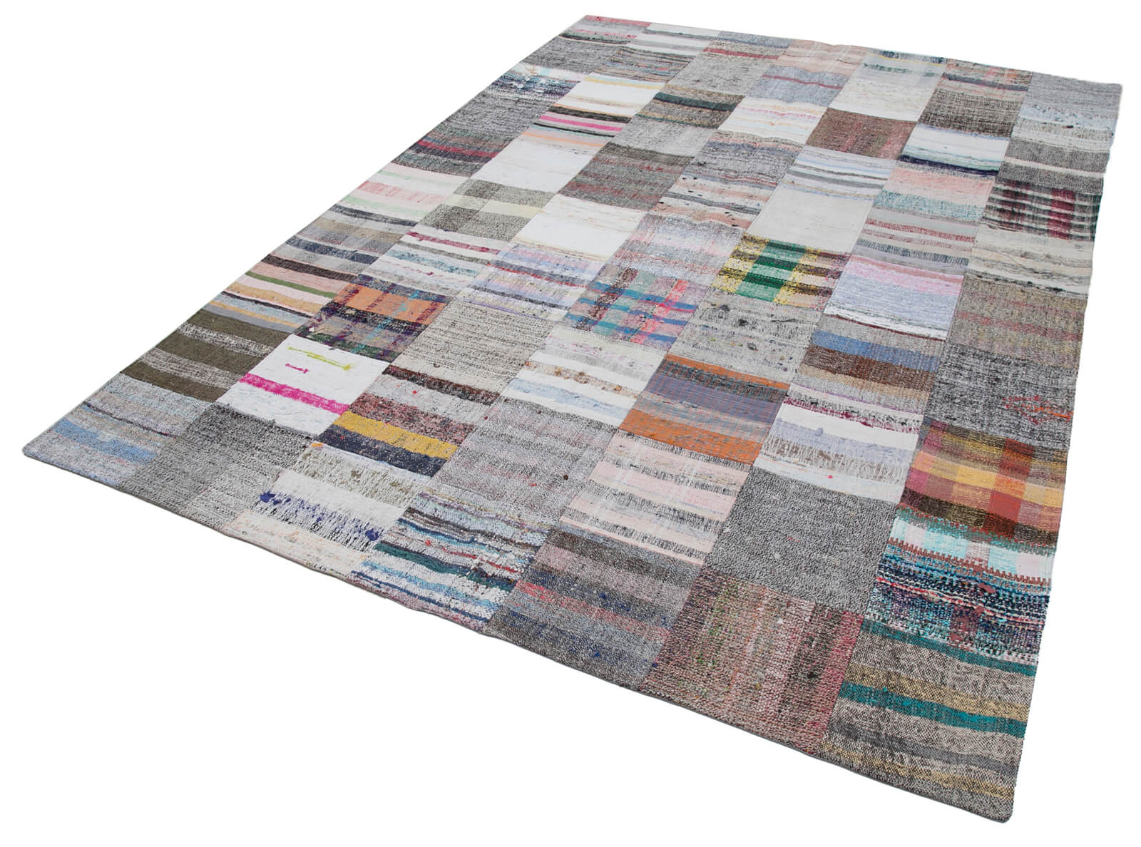 7x10 Multicolor Kilim Patchwork Rug - 30231