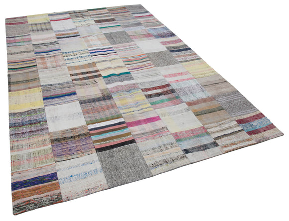 7x10 Multicolor Kilim Patchwork Rug - 30232