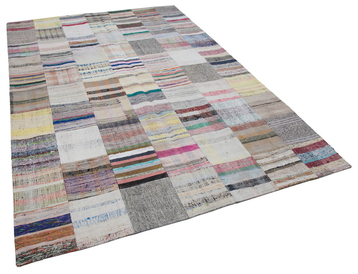 7x10 Multicolor Kilim Patchwork Rug - 30232