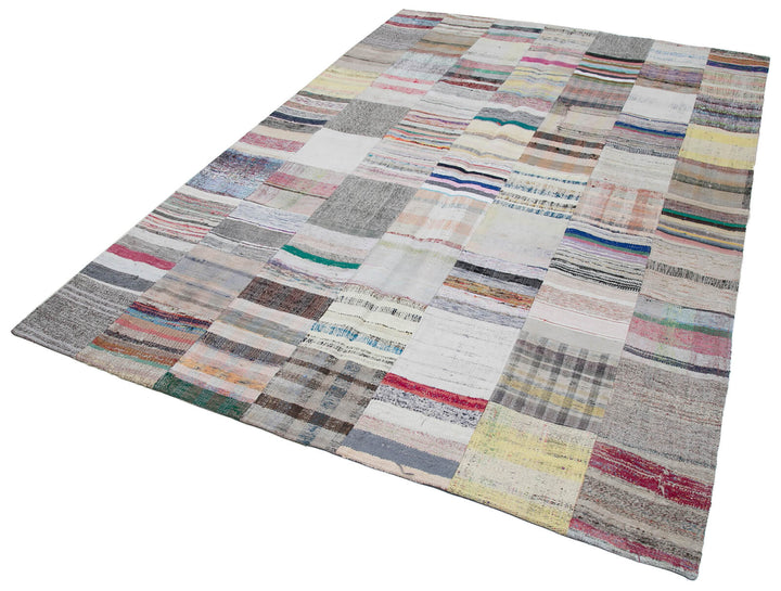 7x10 Multicolor Kilim Patchwork Rug - 30232