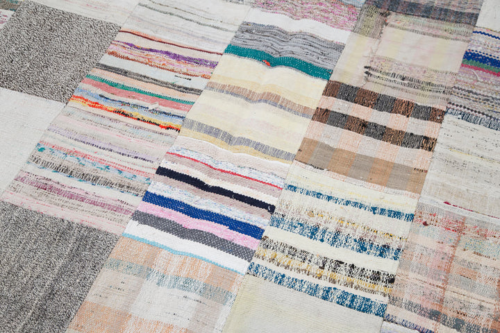 7x10 Multicolor Kilim Patchwork Rug - 30232