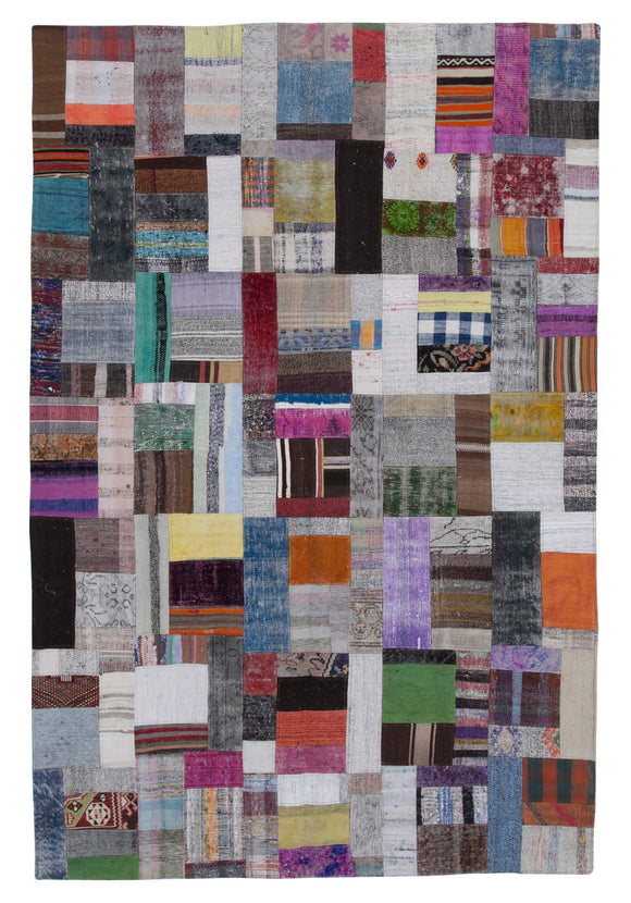 7x10 Multicolor Kilim Patchwork Rug - 30233