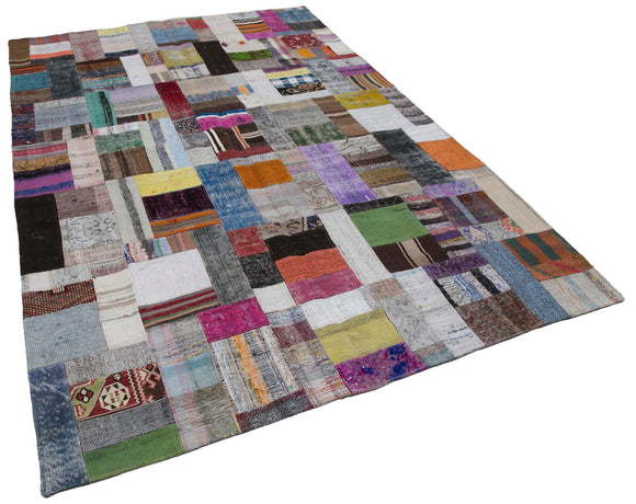 7x10 Multicolor Kilim Patchwork Rug - 30233