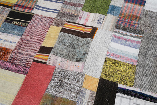7x10 Multicolor Kilim Patchwork Rug - 30234