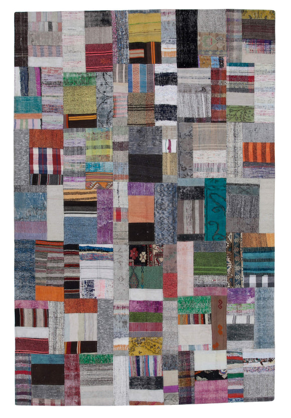 7x10 Multicolor Kilim Patchwork Rug - 30235