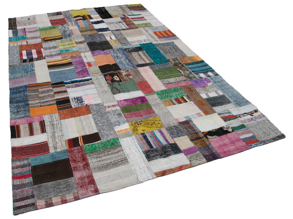 7x10 Multicolor Kilim Patchwork Rug - 30235