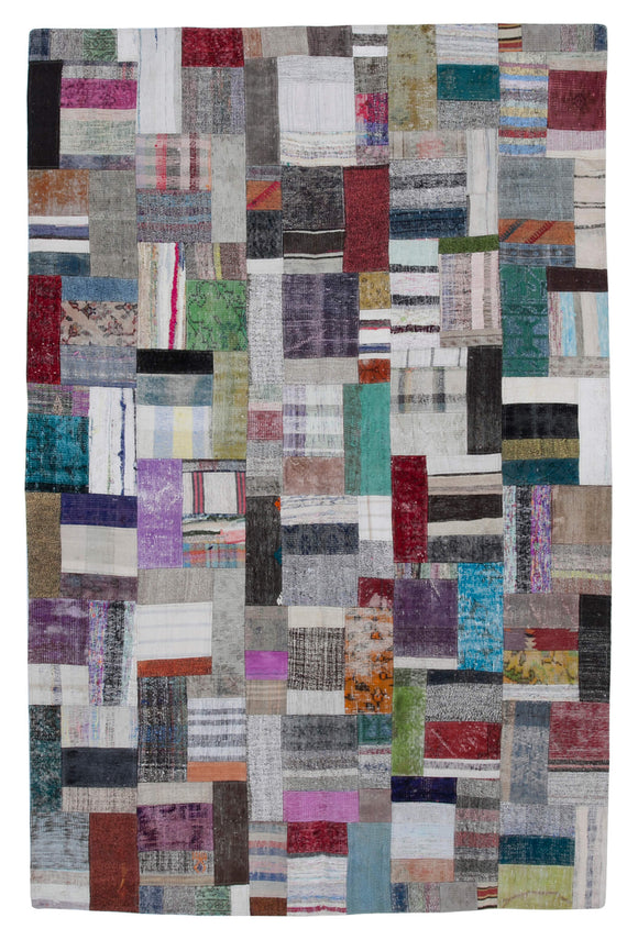 7x10 Multicolor Kilim Patchwork Rug - 30236