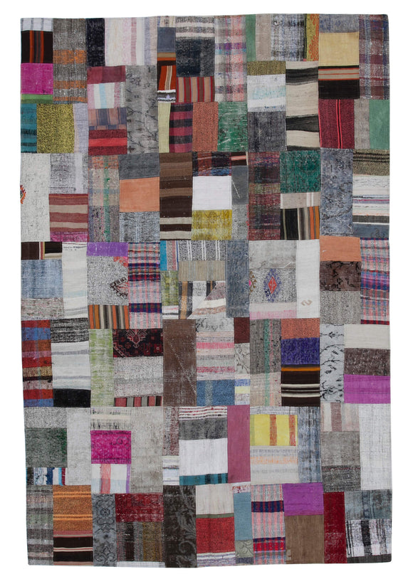 7x10 Multicolor Kilim Patchwork Rug - 30237