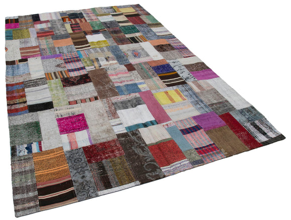 7x10 Multicolor Kilim Patchwork Rug - 30237