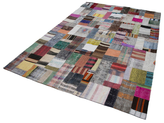 7x10 Multicolor Kilim Patchwork Rug - 30237