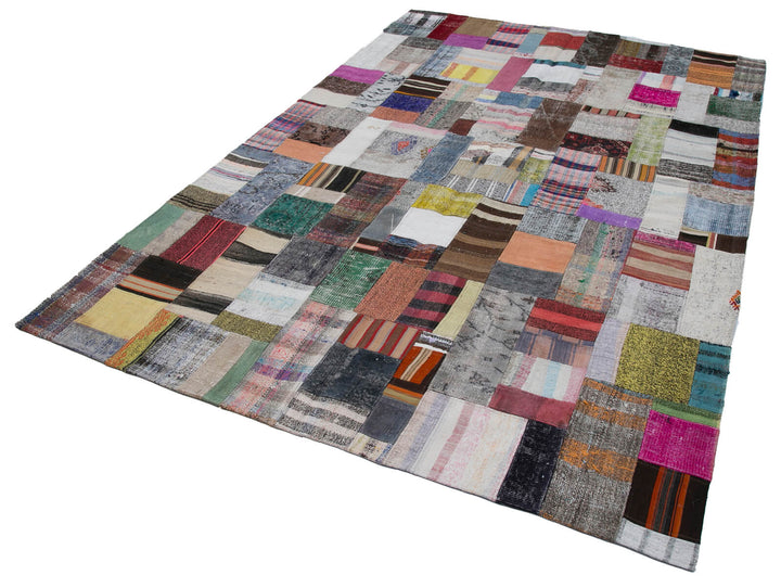 7x10 Multicolor Kilim Patchwork Rug - 30237