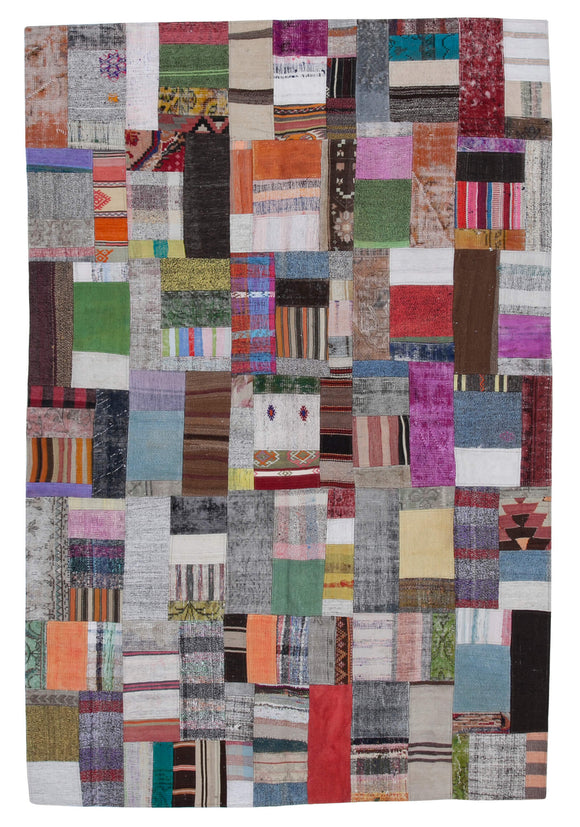 7x10 Multicolor Kilim Patchwork Rug - 30238