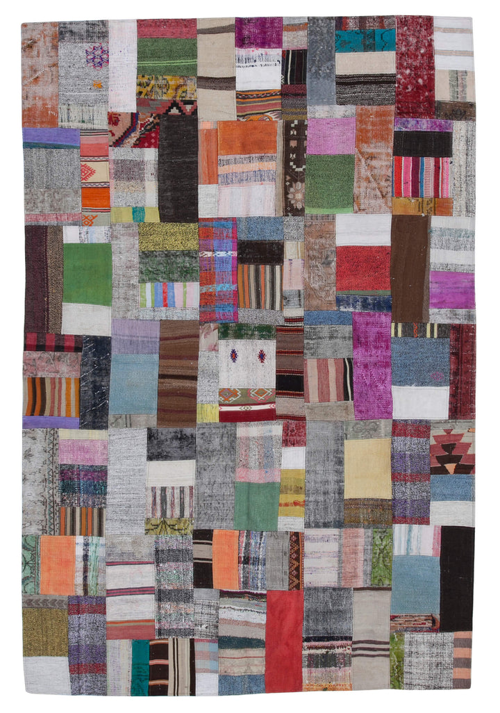 7x10 Multicolor Kilim Patchwork Rug - 30238