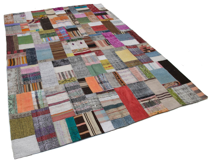 7x10 Multicolor Kilim Patchwork Rug - 30238