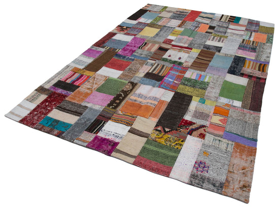 7x10 Multicolor Kilim Patchwork Rug - 30238