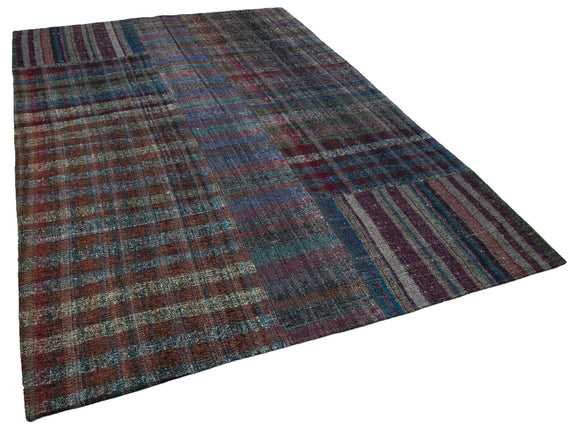 7x10 Multicolor Kilim Patchwork Rug - 30243