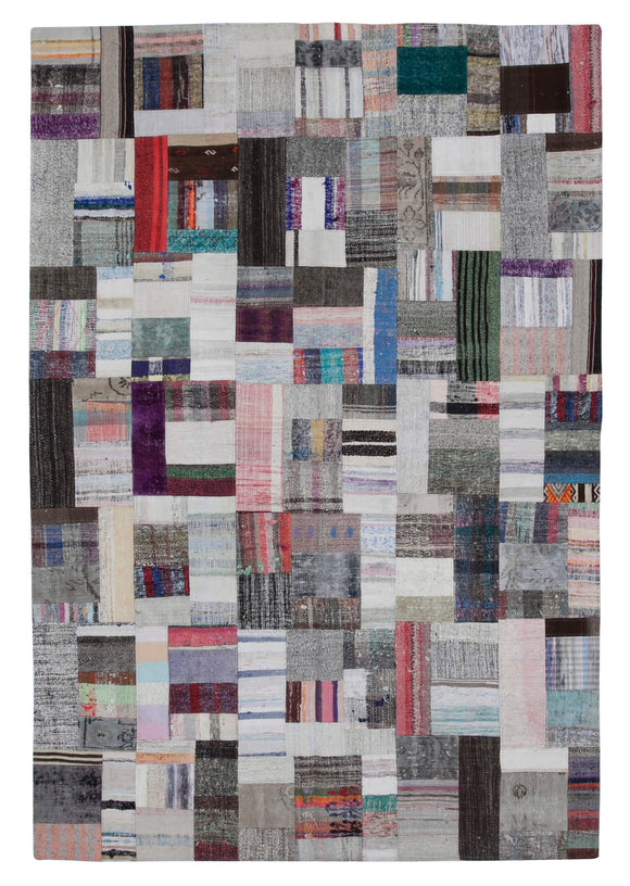 7x10 Multicolor Kilim Patchwork Rug - 30244