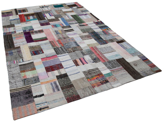 7x10 Multicolor Kilim Patchwork Rug - 30244