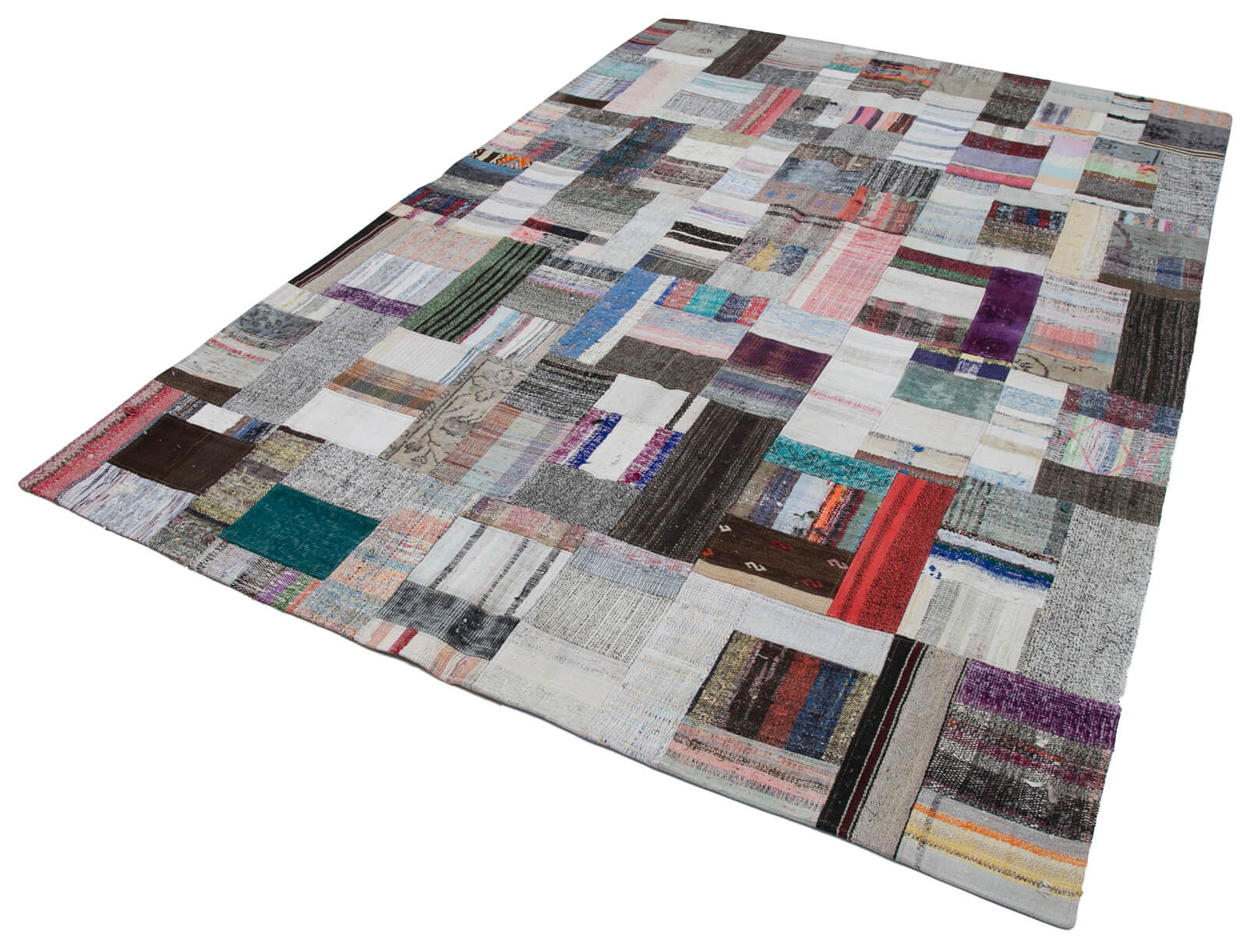 7x10 Multicolor Kilim Patchwork Rug - 30244
