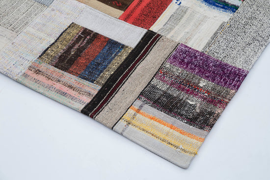 7x10 Multicolor Kilim Patchwork Rug - 30244
