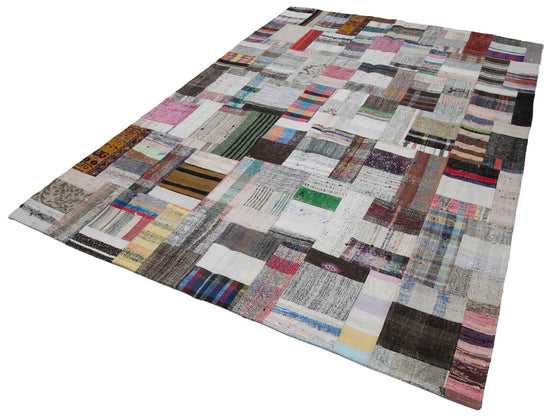 7x10 Multicolor Kilim Patchwork Rug - 30245