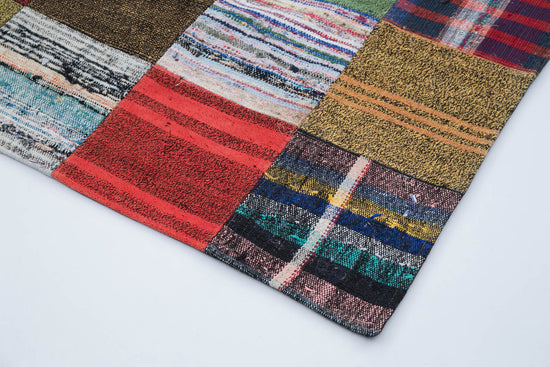7x10 Multicolor Kilim Patchwork Rug - 30247