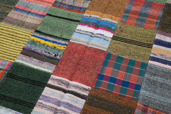 7x10 Multicolor Kilim Patchwork Rug - 30247