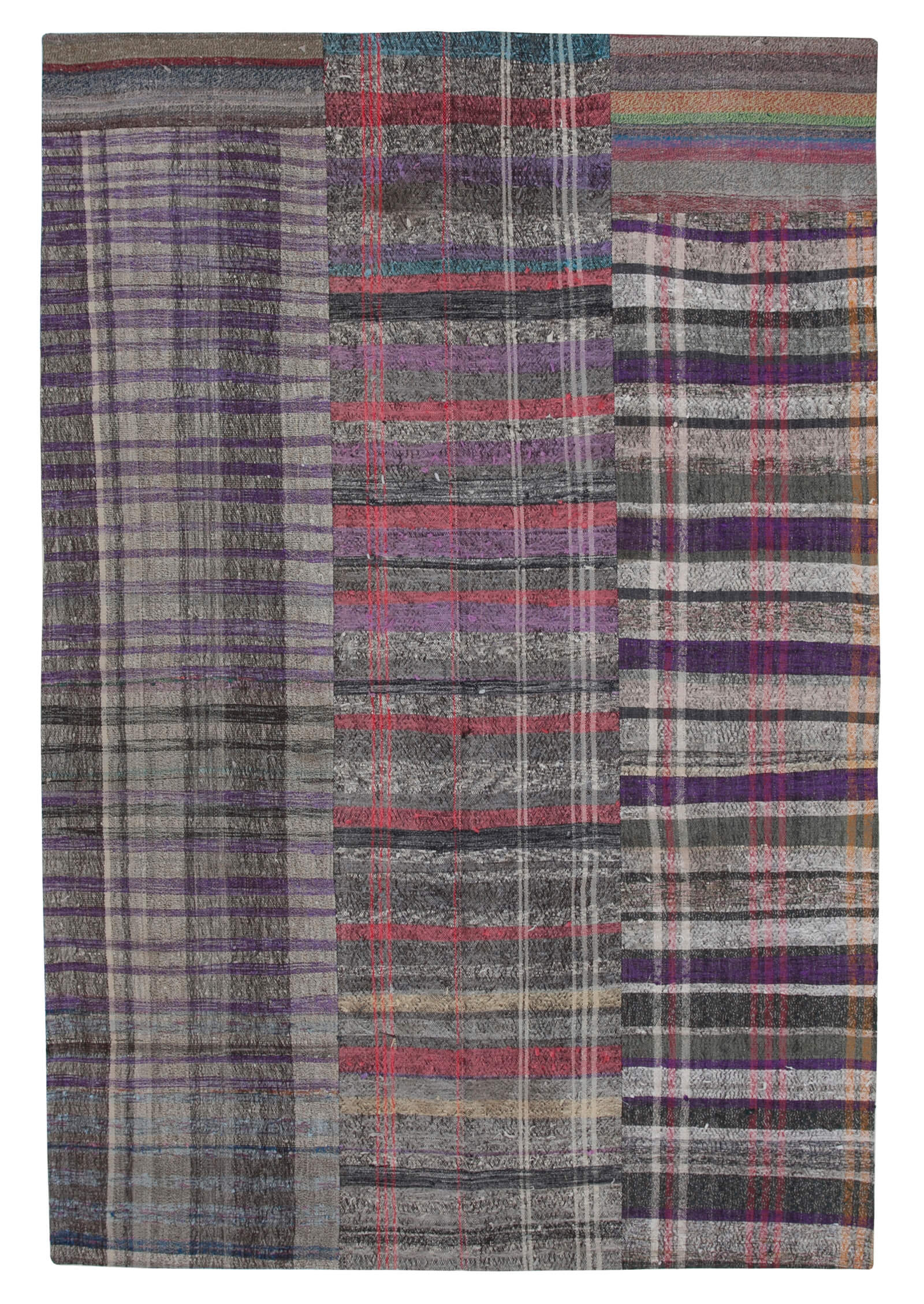 7x10 Multicolor Kilim Patchwork Rug - 30248