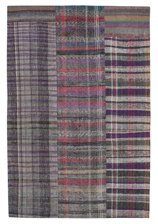 7x10 Multicolor Kilim Patchwork Rug - 30248