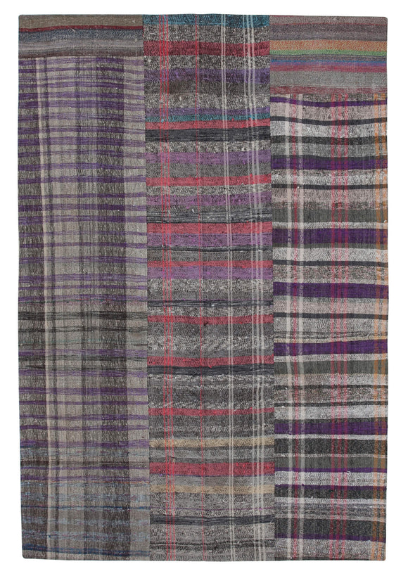 7x10 Multicolor Kilim Patchwork Rug - 30248