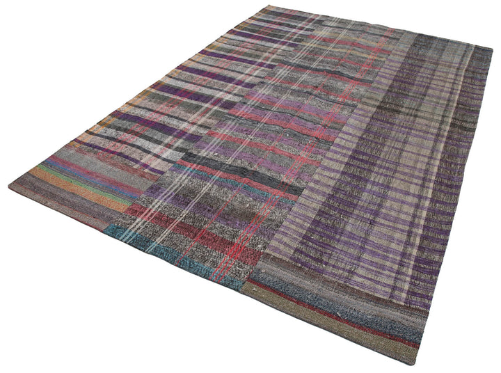 7x10 Multicolor Kilim Patchwork Rug - 30248
