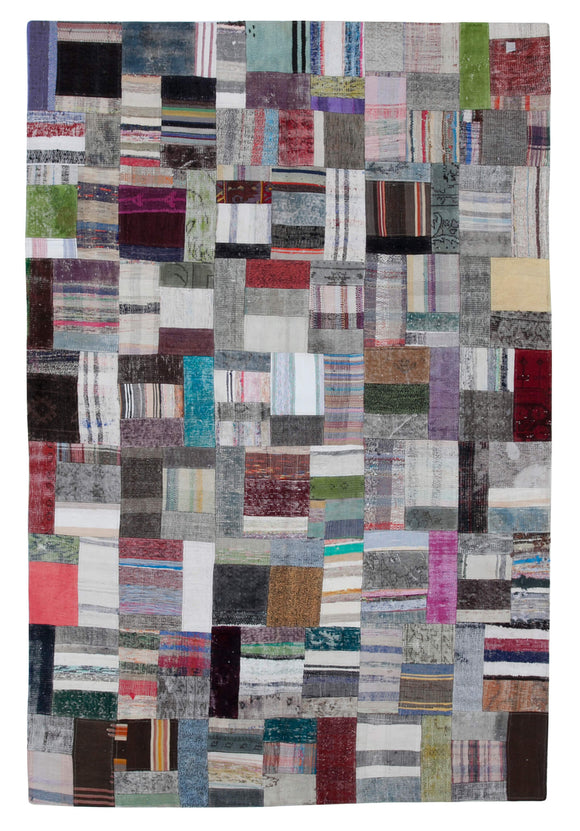 7x10 Multicolor Kilim Patchwork Rug - 30249