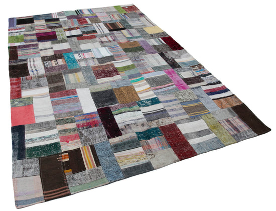 7x10 Multicolor Kilim Patchwork Rug - 30249