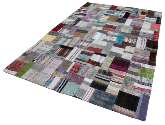 7x10 Multicolor Kilim Patchwork Rug - 30249