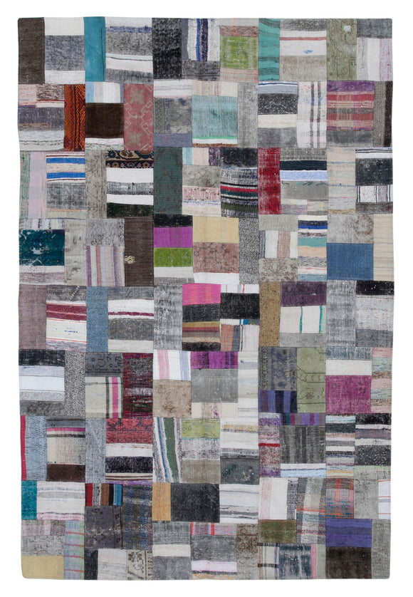 7x10 Multicolor Kilim Patchwork Rug - 30250