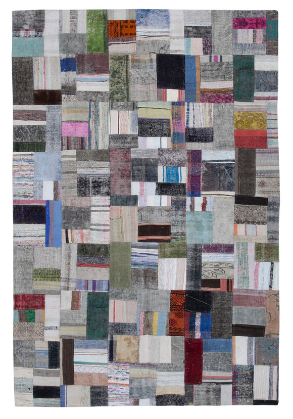 7x10 Multicolor Kilim Patchwork Rug - 30251