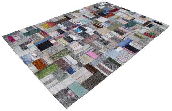 7x10 Multicolor Kilim Patchwork Rug - 30251
