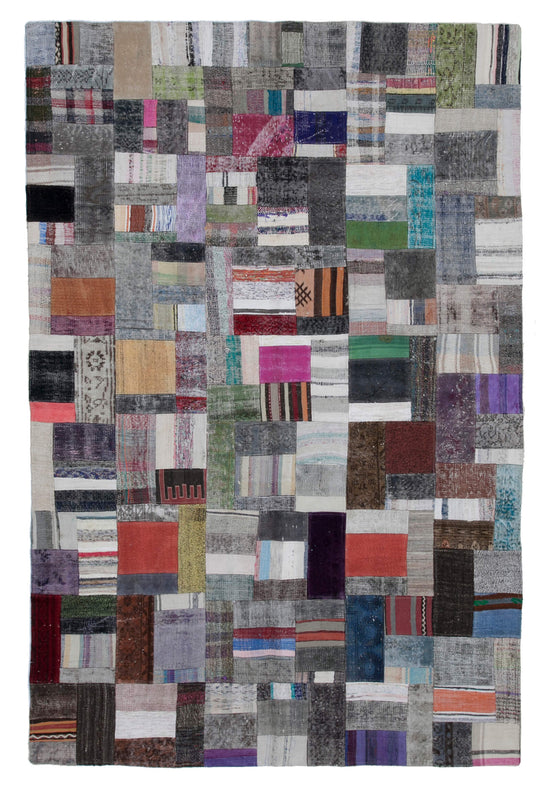 7x10 Multicolor Kilim Patchwork Rug - 30252