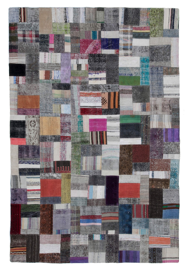 7x10 Multicolor Kilim Patchwork Rug - 30252