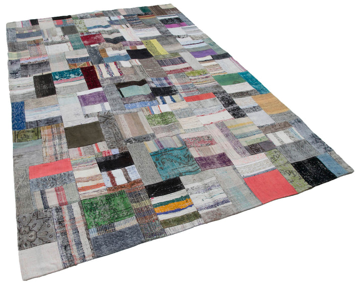 7x10 Multicolor Kilim Patchwork Rug - 30253