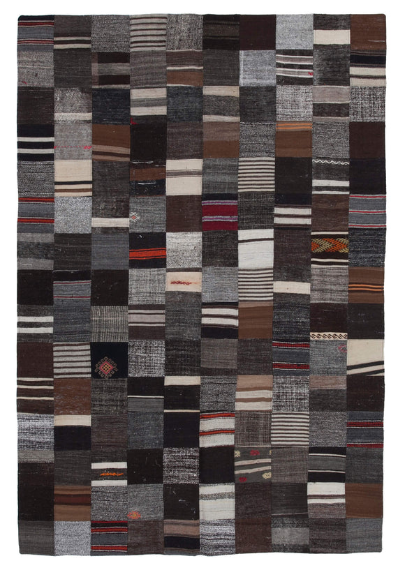 7x10 Multicolor Kilim Patchwork Rug - 30256