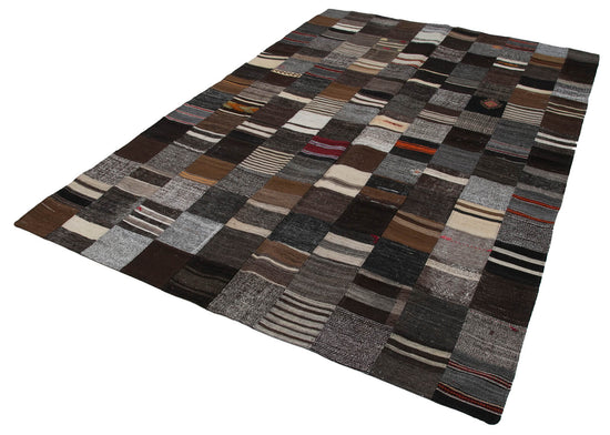 7x10 Multicolor Kilim Patchwork Rug - 30256