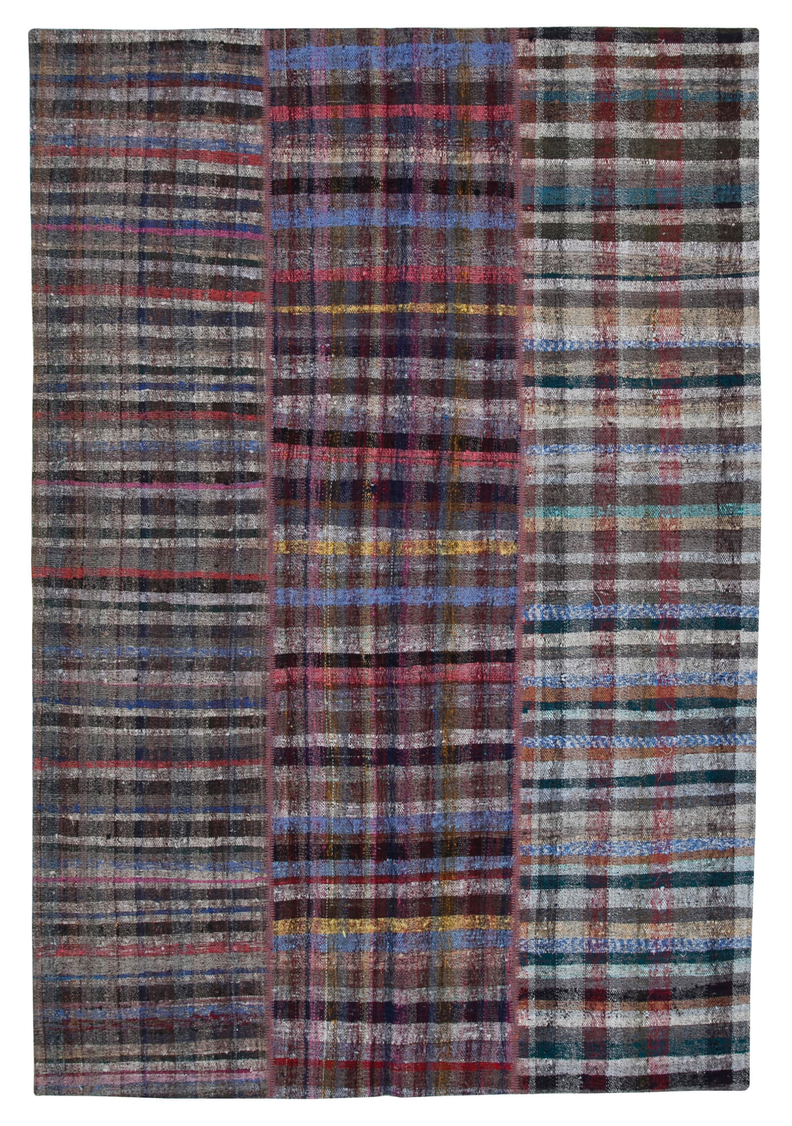 7x10 Multicolor Kilim Patchwork Rug - 30259