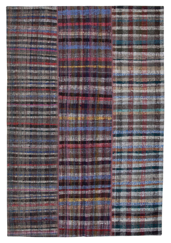 7x10 Multicolor Kilim Patchwork Rug - 30259