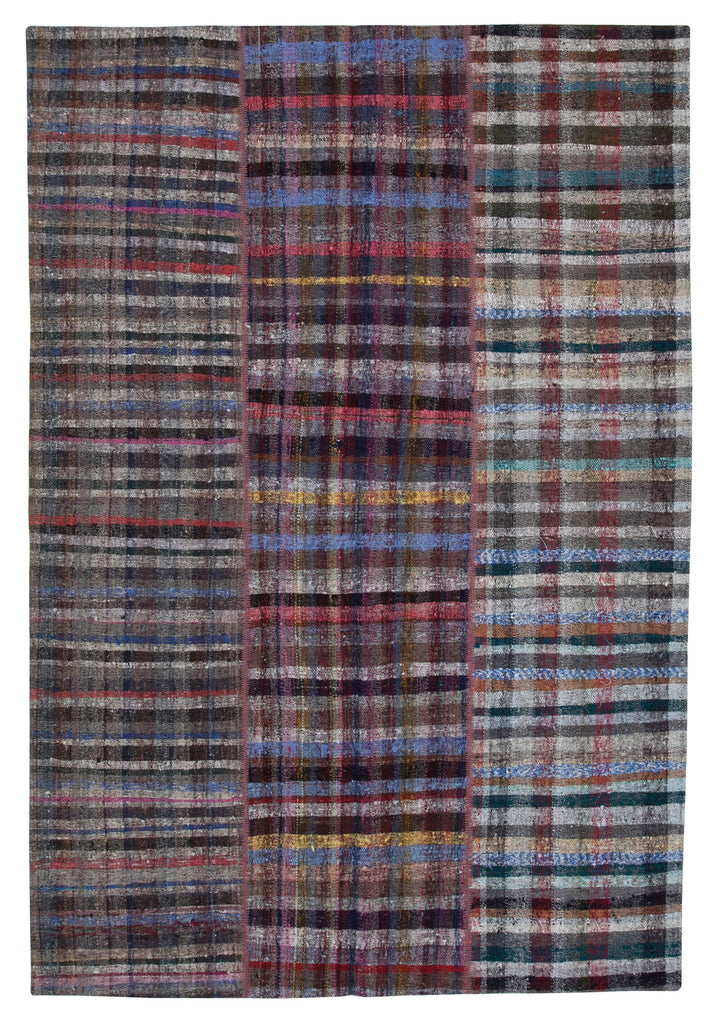 7x10 Multicolor Kilim Patchwork Rug - 30259